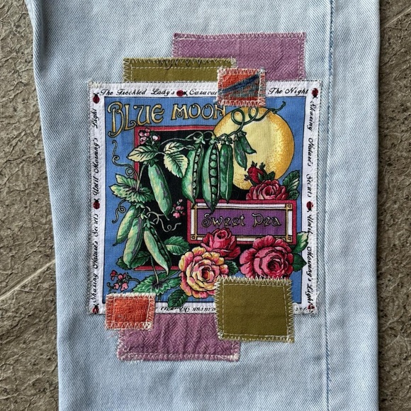 Upcycled Patched Straight Leg Lee Denim 30x30 - Picture 6 of 8